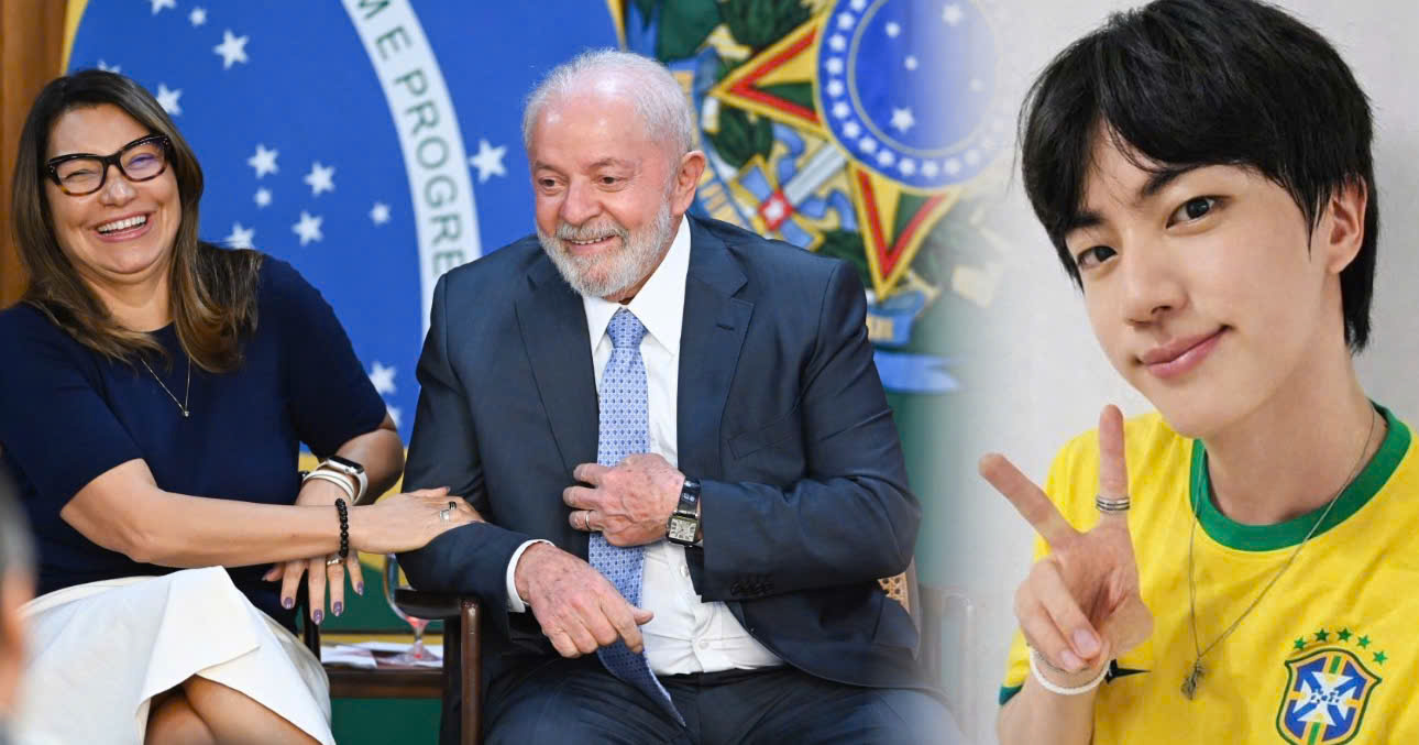 The First Lady Of Brazil Expresses Her Feelings After Receiving A Special Gift From Jin