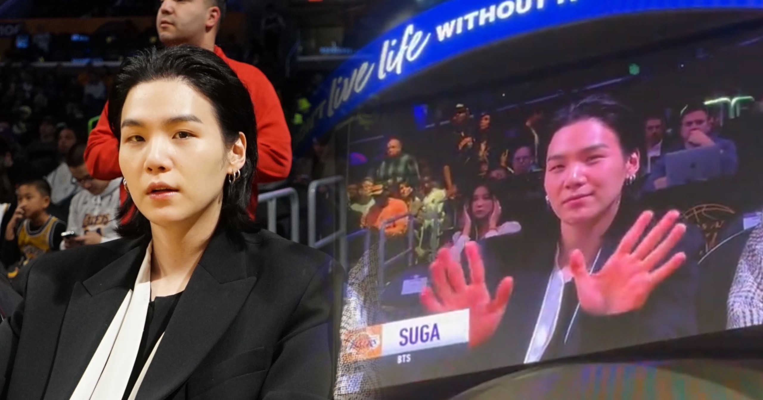 BTS Superstar Suga Makes NBA Appearance at LA Clippers Game - Sports  Illustrated LA Clippers News, Analysis and More