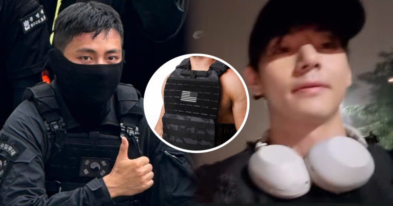 The Truth Behind V Wearing A 20kg Tactical Vest While Running With The Wooga Squad Surprises Fans