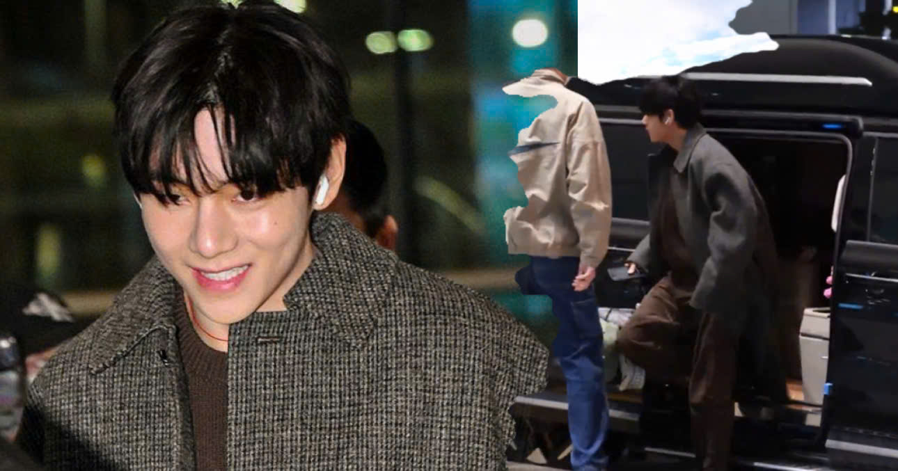 V Looks Flustered After “Wardrobe Malfunction“ At The Airport